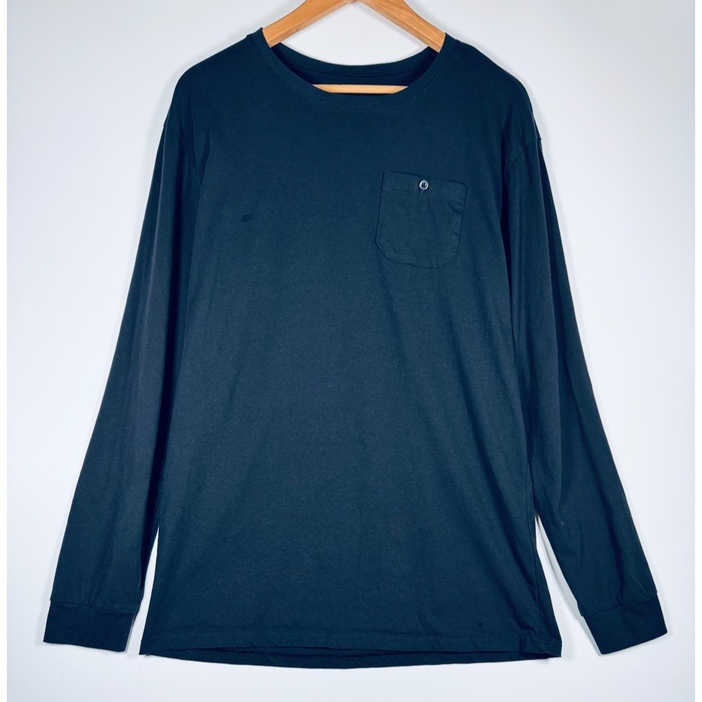 Zimmerli x SWISS First T Shirt Mens Small Black Pocket Tee Long Sleeve
